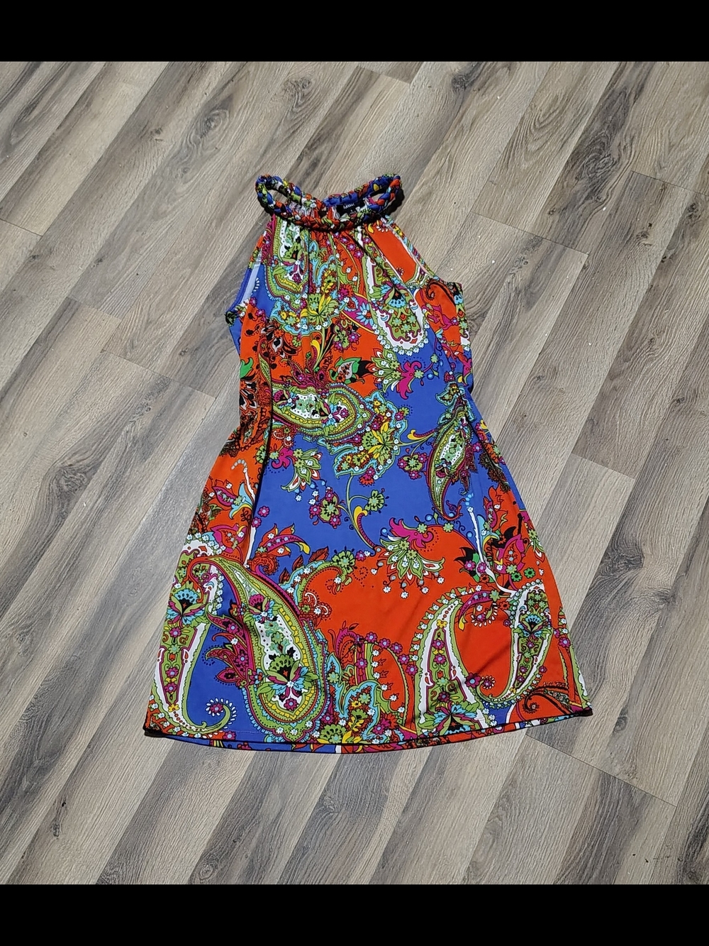 Ladies Small Vintage Paisley Halter Dress